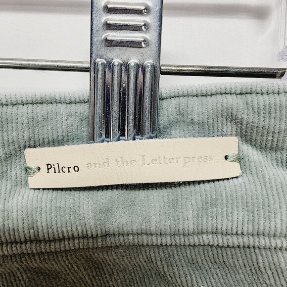 Pilcro Anthropologie corduroy Pants High-Rise Skinny Green Size 28 - Picture 9 of 11